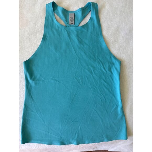 Victoria’s Secret VSX Medium Sport Racerback Tank Top Workout Activewear Teal - Picture 6 of 6